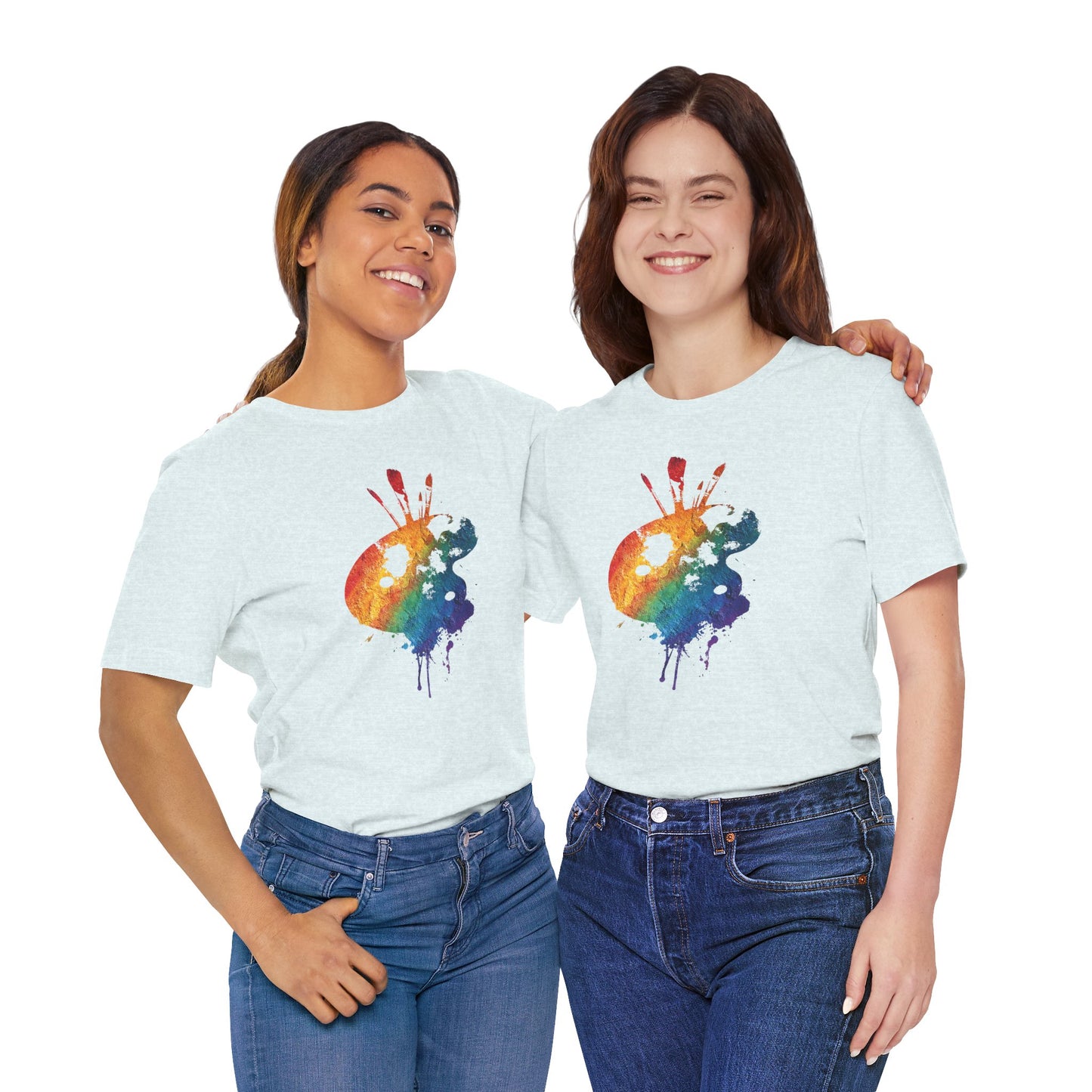 Watercolor Paint Palette T-Shirt — Rainbow Artist Tee
