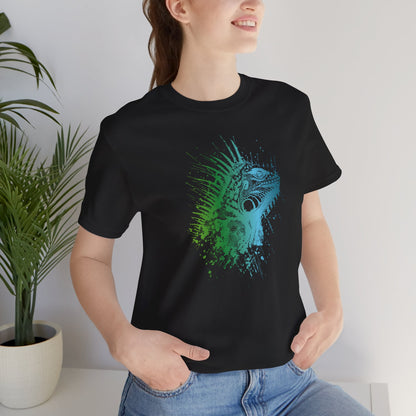 Iguana Splash T‑Shirt — Watercolor Reptile Graphic Tee
