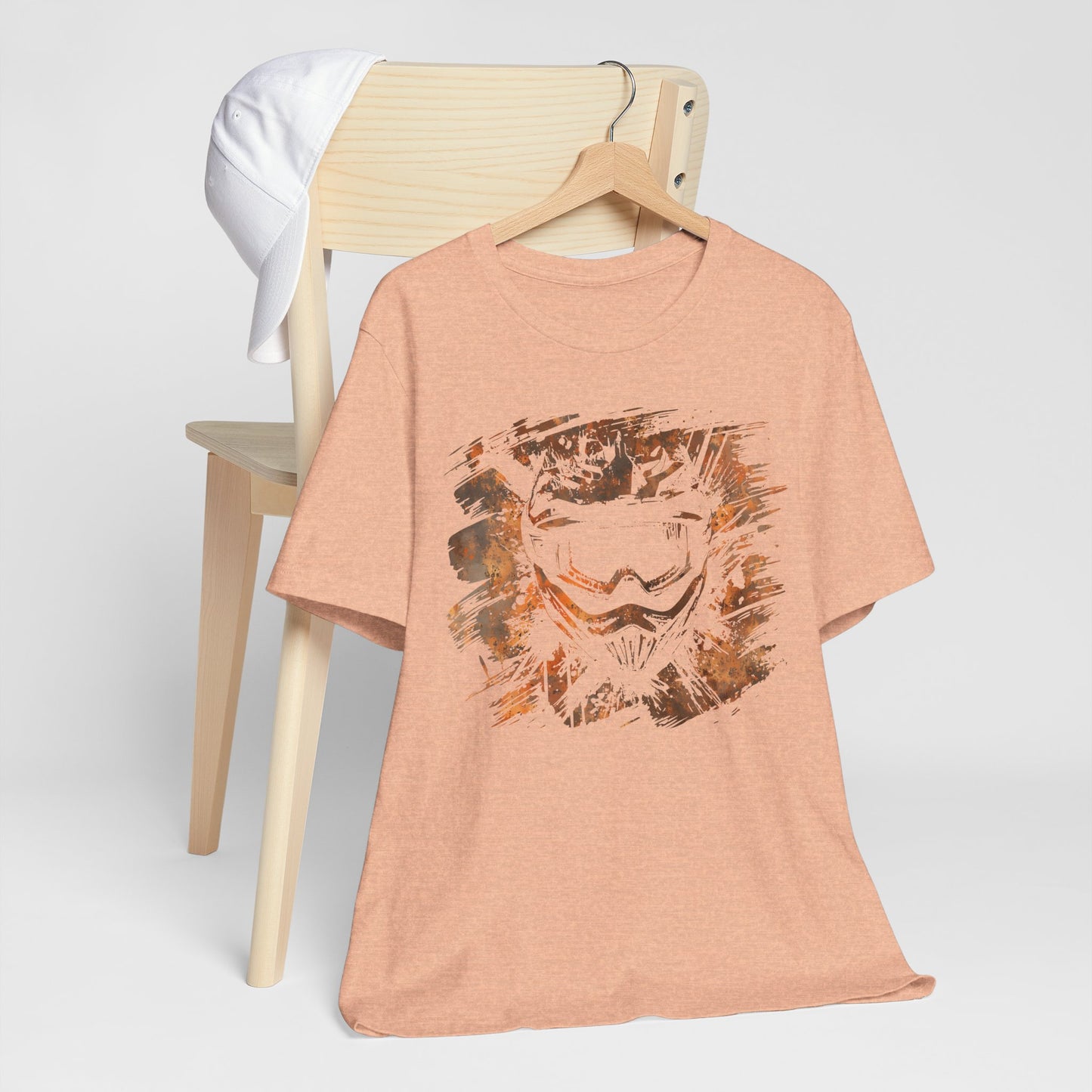 Motorcross Helmet T-Shirt — Distressed Brushstroke Animal Graphic Tee