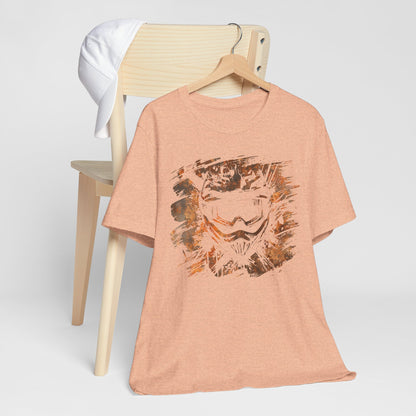 Motorcross Helmet T-Shirt — Distressed Brushstroke Animal Graphic Tee