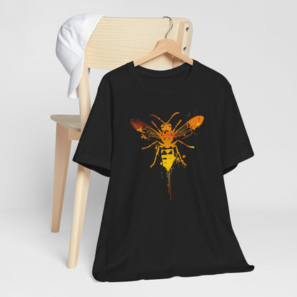 Sting Like a Bee Graphic Tee — Orange Watercolor Bee Shirt