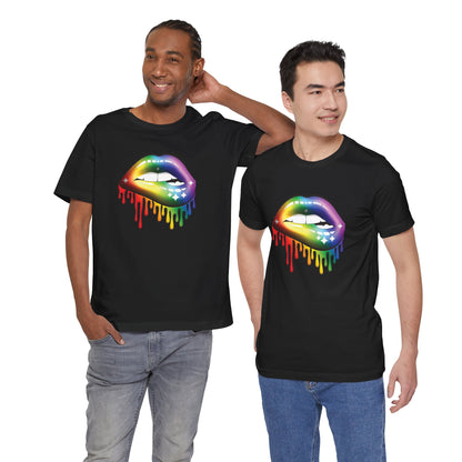 Rainbow Drip Lips T-Shirt — Pride Graphic Tee