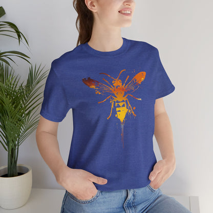 Sting Like a Bee Graphic Tee — Orange Watercolor Bee Shirt