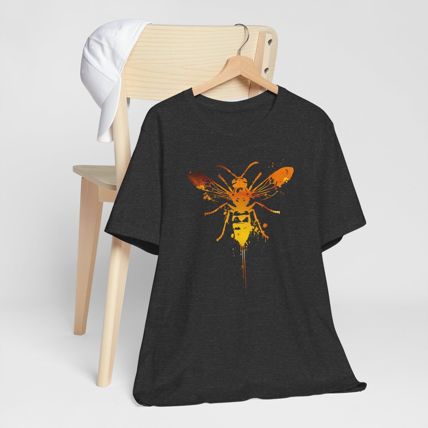Sting Like a Bee Graphic Tee — Orange Watercolor Bee Shirt