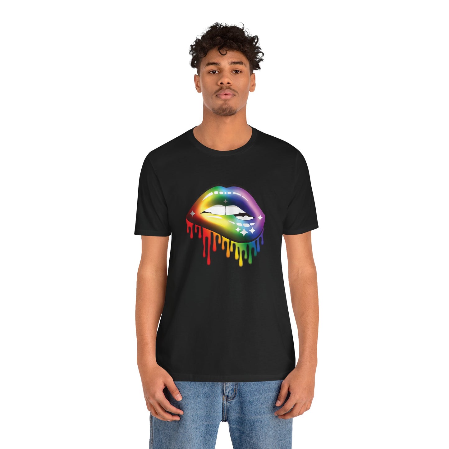 Rainbow Drip Lips T-Shirt — Pride Graphic Tee