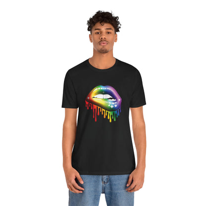 Rainbow Drip Lips T-Shirt — Pride Graphic Tee