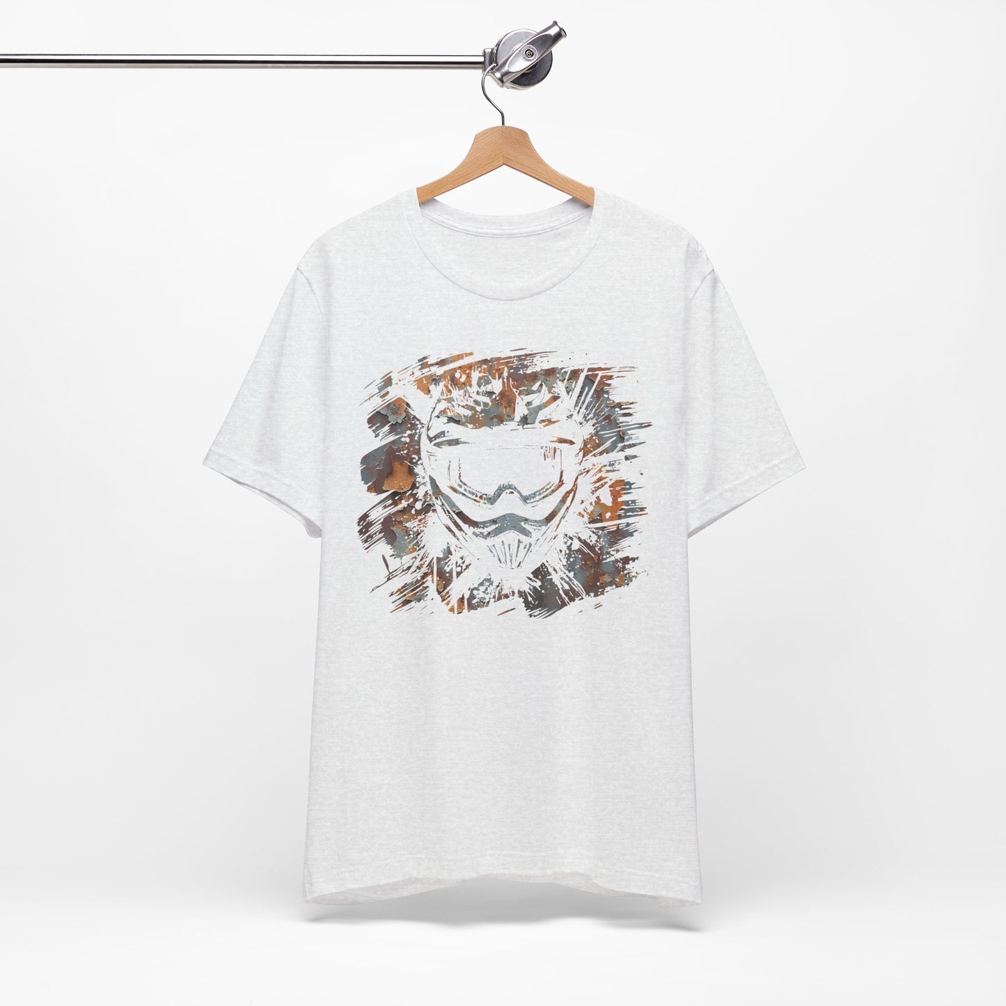 Motorcross Helmet T-Shirt — Distressed Brushstroke Animal Graphic Tee