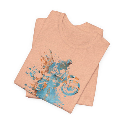 Motocross Splash Graphic Tee — Dirt Bike Rider Art T-Shirt