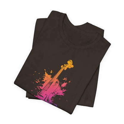 Colorful Violin Splash T-Shirt — Watercolor Musician Tee for Violinists & Music Lovers