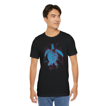 Blue Neon Sea Turtle T-Shirt — Ocean Beach Beachwear Tee