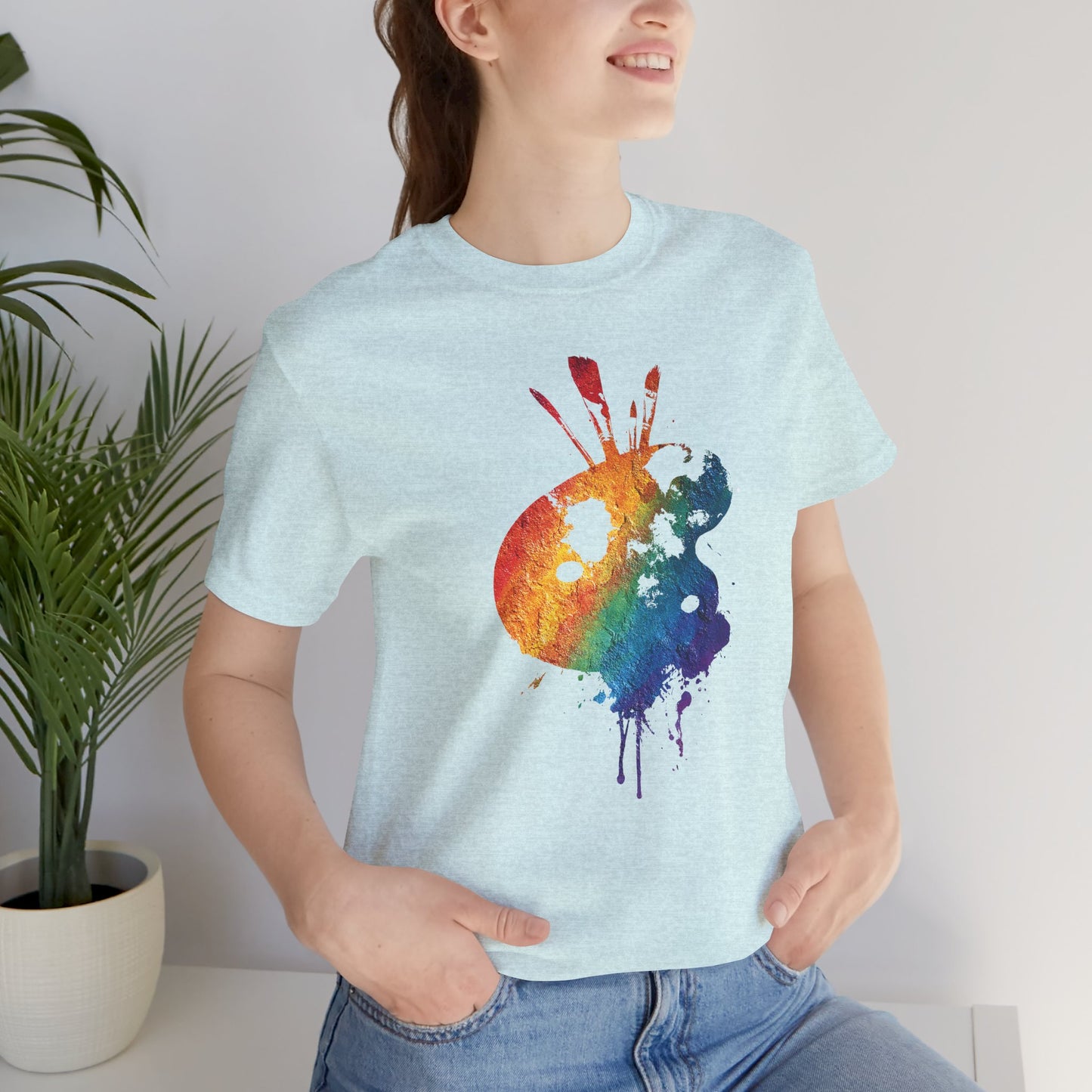 Watercolor Paint Palette T-Shirt — Rainbow Artist Tee