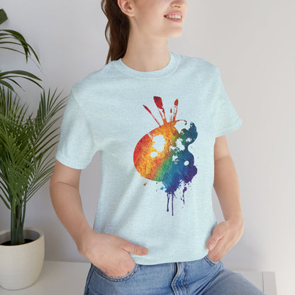 Watercolor Paint Palette T-Shirt — Rainbow Artist Tee