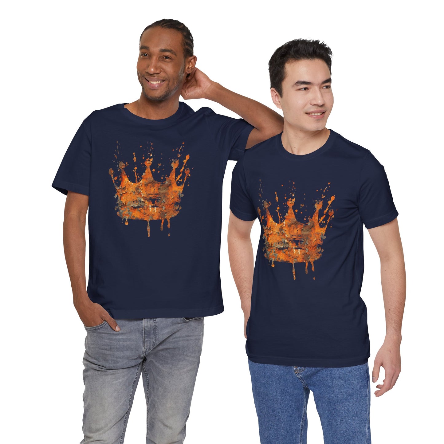 Weathered Kingdom T-Shirt — Watercolor Drip King Crown Graphic Tee