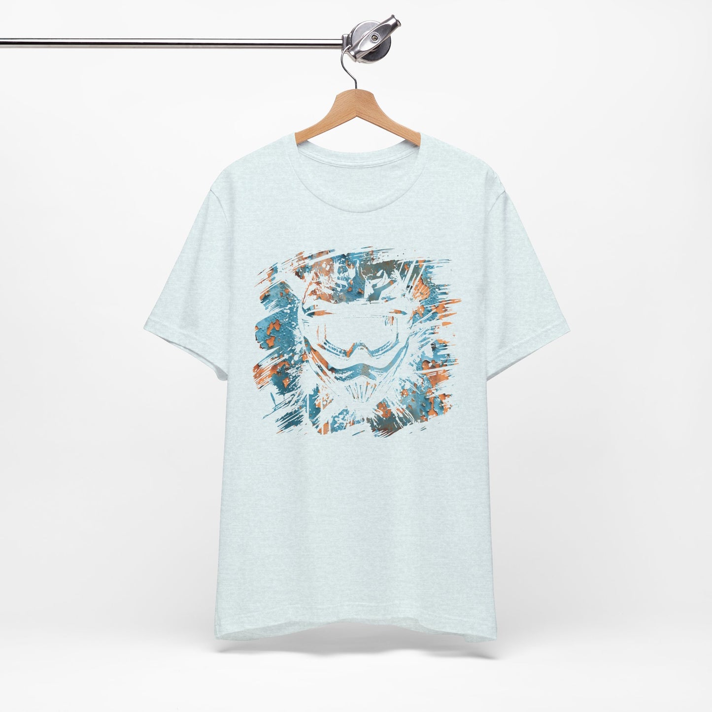 Motorcross Helmet T-Shirt — Distressed Brushstroke Animal Graphic Tee