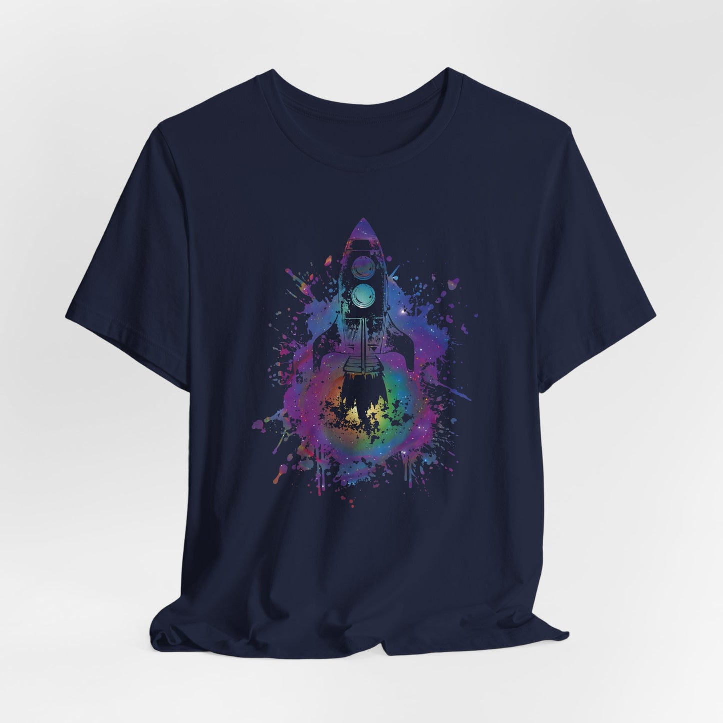 Rocket Ship T-Shirt — Colorful Space Launch Graphic Tee