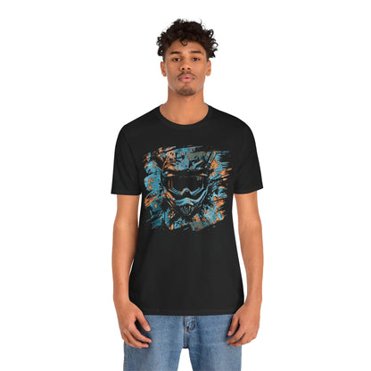Motorcross Helmet T-Shirt — Distressed Brushstroke Animal Graphic Tee
