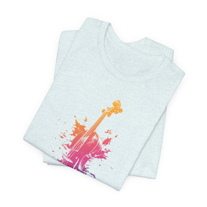 Colorful Violin Splash T-Shirt — Watercolor Musician Tee for Violinists & Music Lovers