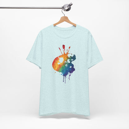 Watercolor Paint Palette T-Shirt — Rainbow Artist Tee