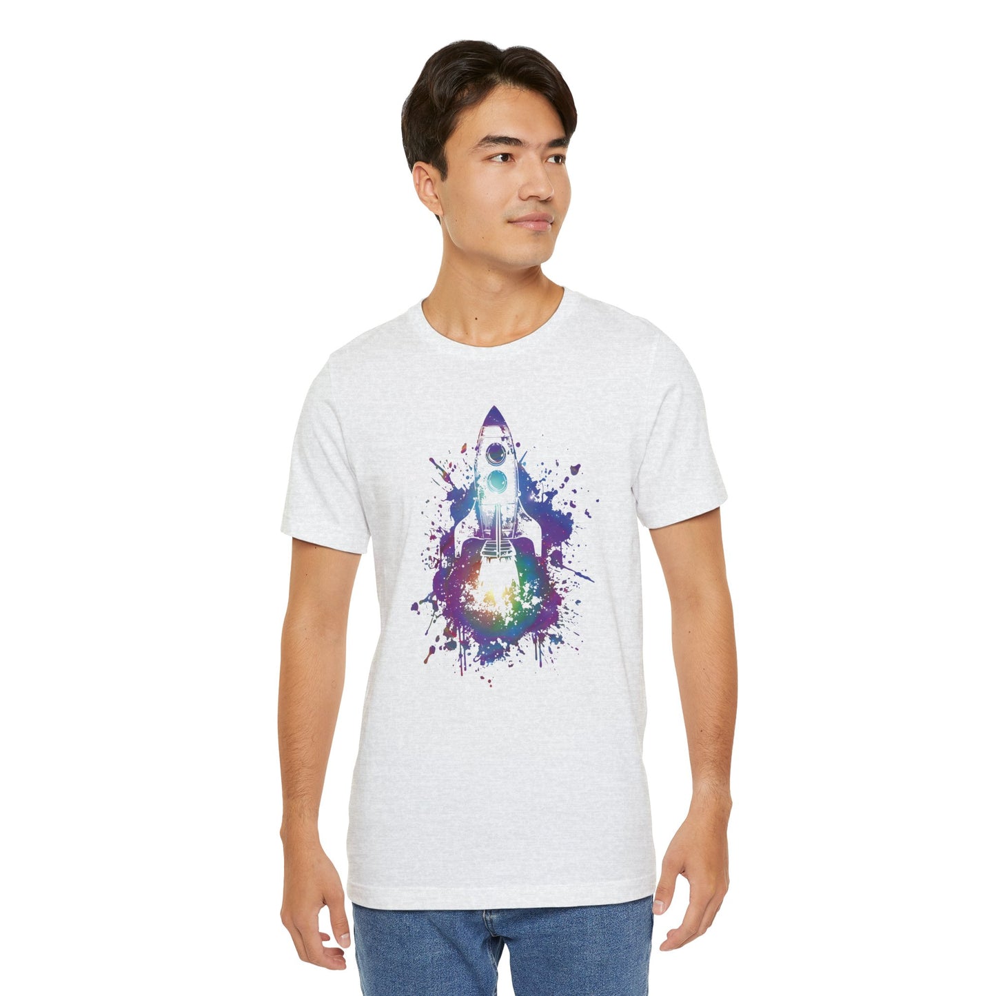 Rocket Ship T-Shirt — Colorful Space Launch Graphic Tee