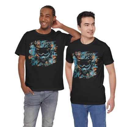 Motorcross Helmet T-Shirt — Distressed Brushstroke Animal Graphic Tee