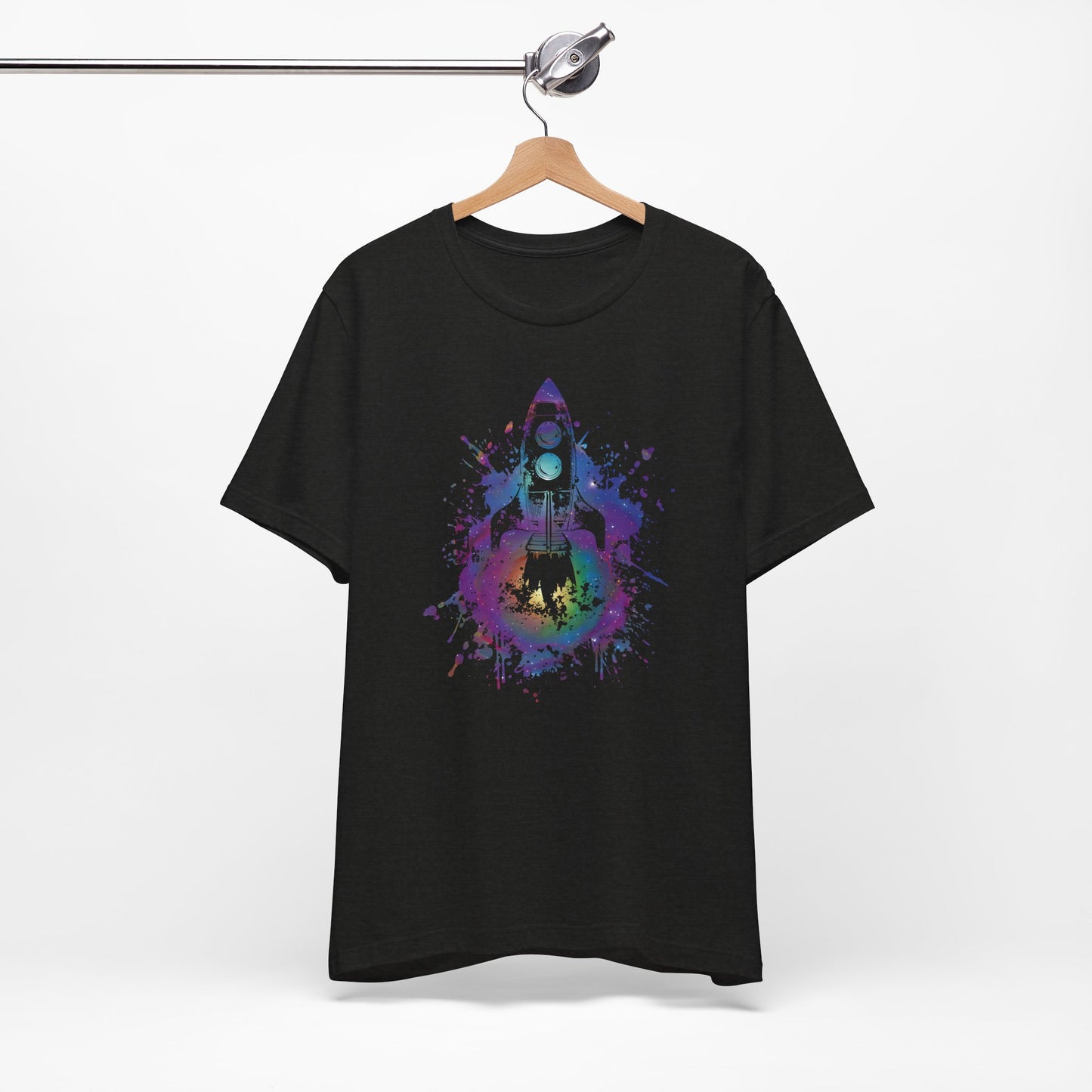 Rocket Ship T-Shirt — Colorful Space Launch Graphic Tee