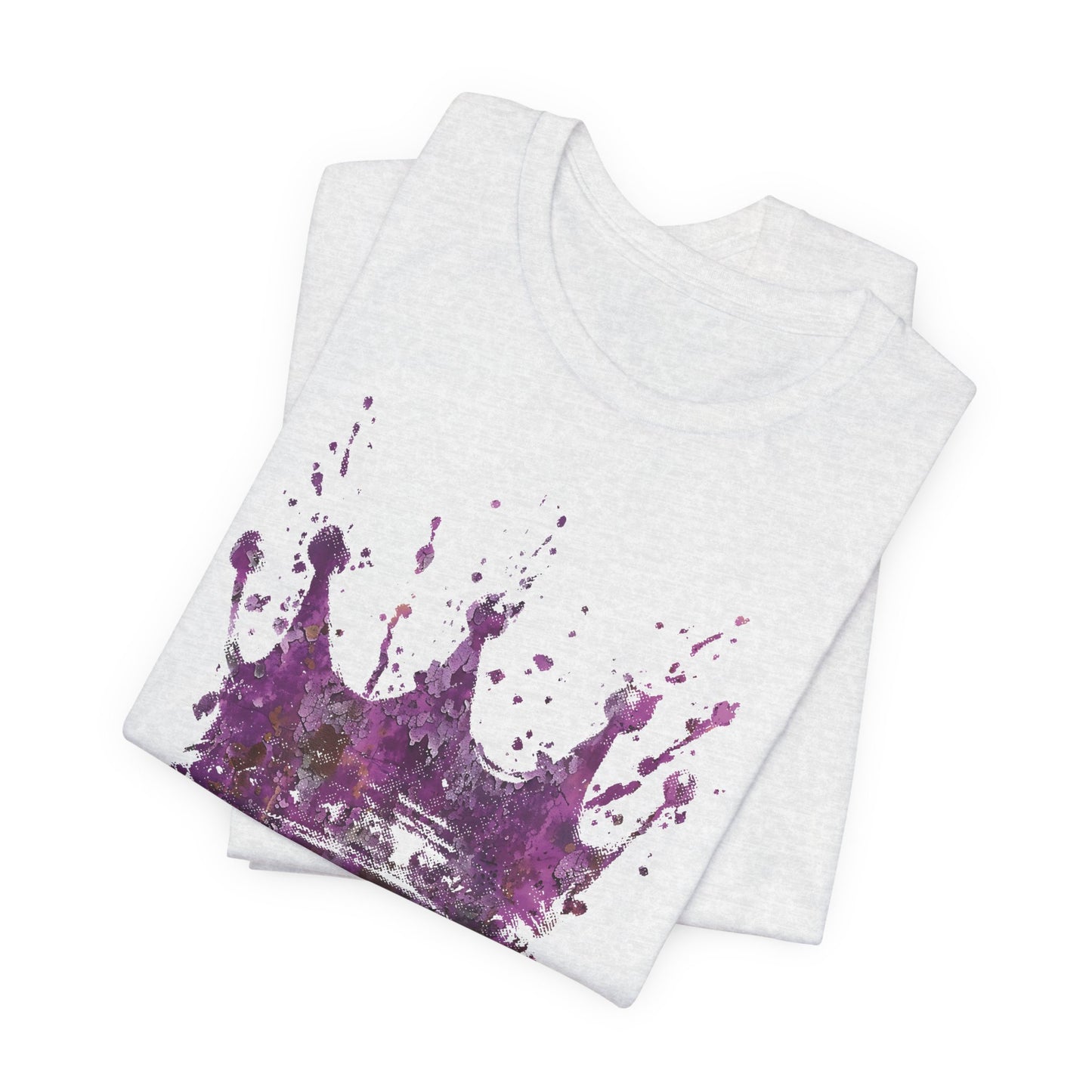 Weathered Kingdom T-Shirt — Watercolor Drip King Crown Graphic Tee