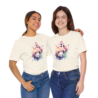 Rocket Ship T-Shirt — Colorful Space Launch Graphic Tee