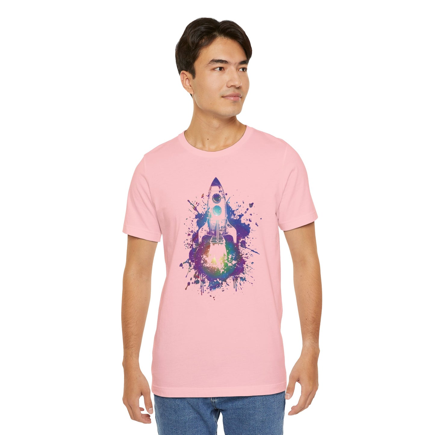 Rocket Ship T-Shirt — Colorful Space Launch Graphic Tee