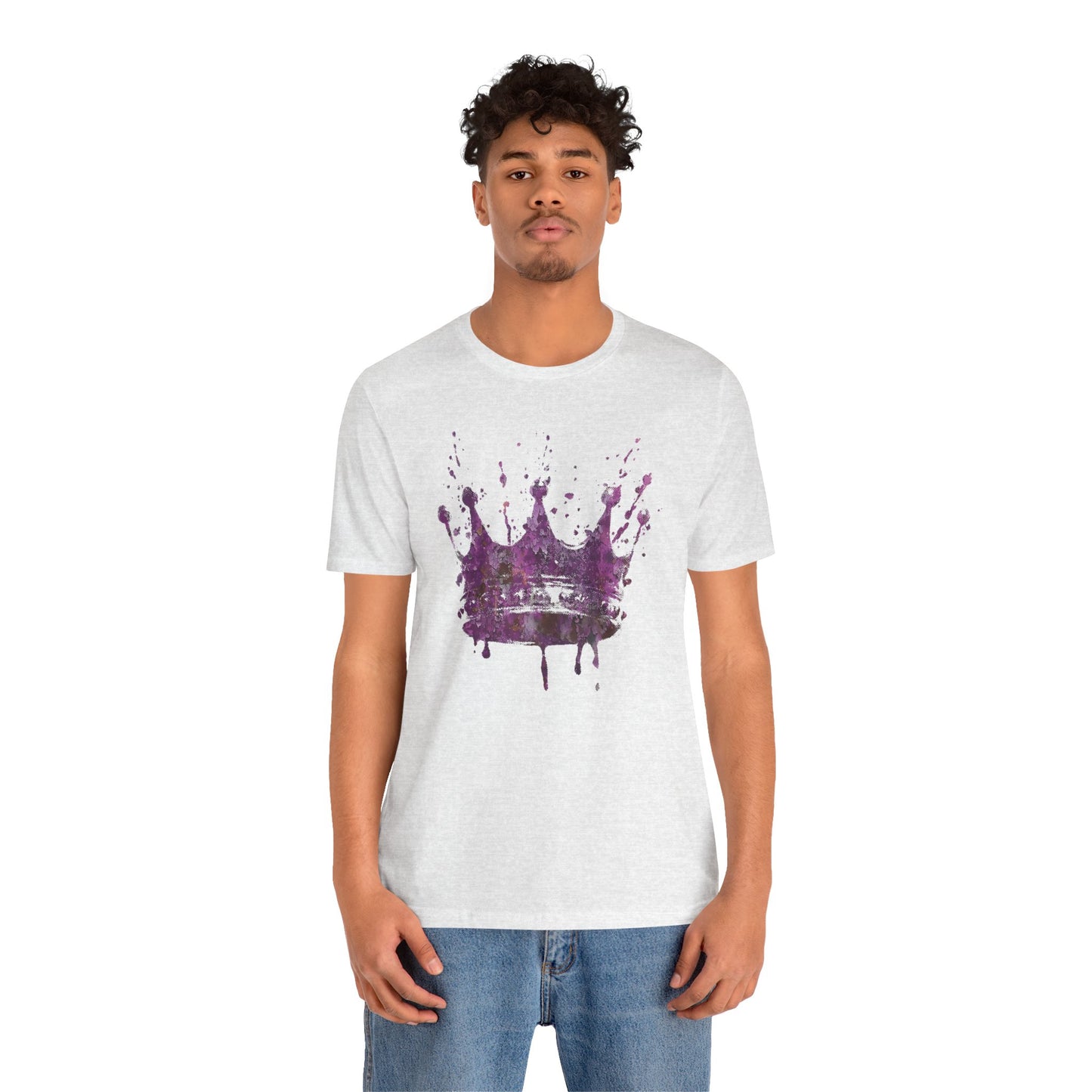 Weathered Kingdom T-Shirt — Watercolor Drip King Crown Graphic Tee