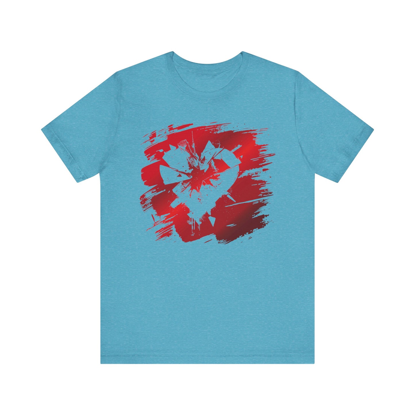 Broken Heart Brushstroke Tee — Distressed Red Heart Graphic Shirt