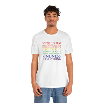 Kindness Is Everything T-Shirt — Rainbow Social Justice Message Tee