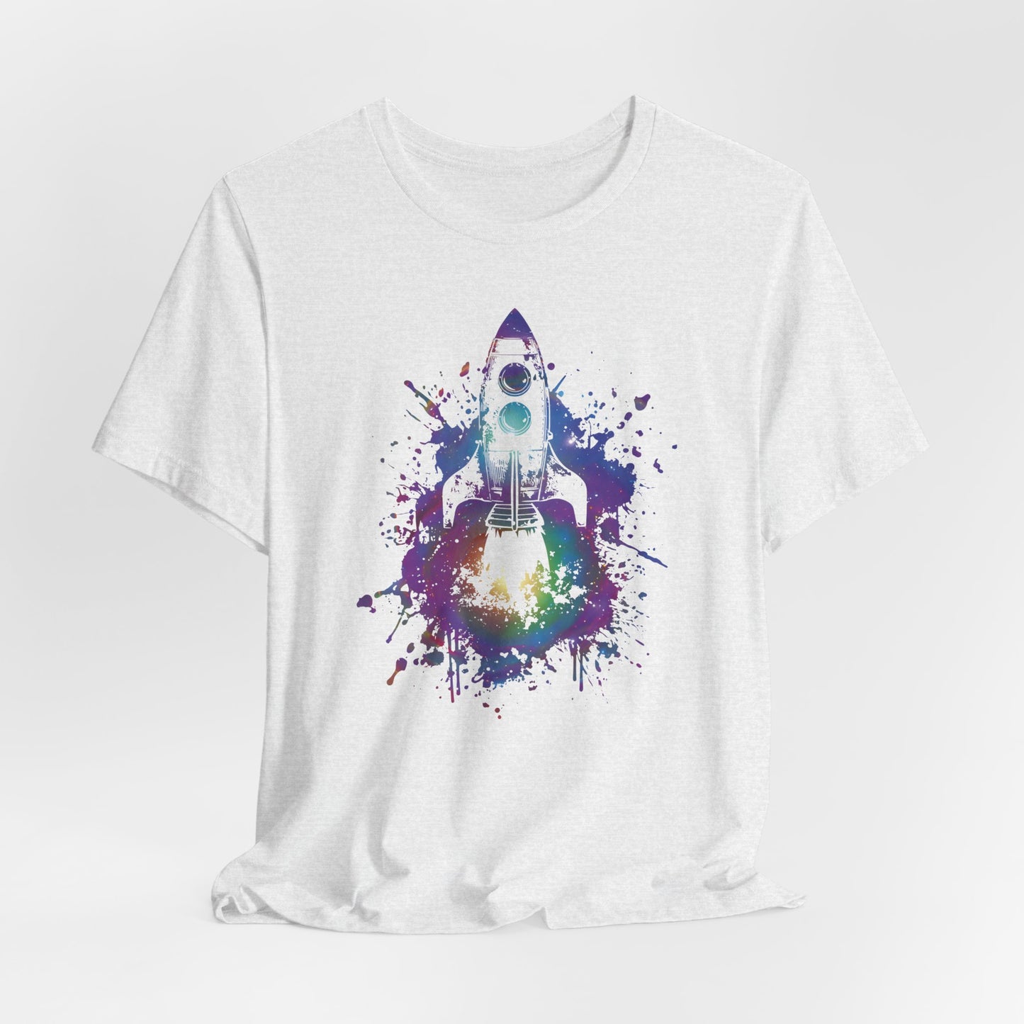 Rocket Ship T-Shirt — Colorful Space Launch Graphic Tee