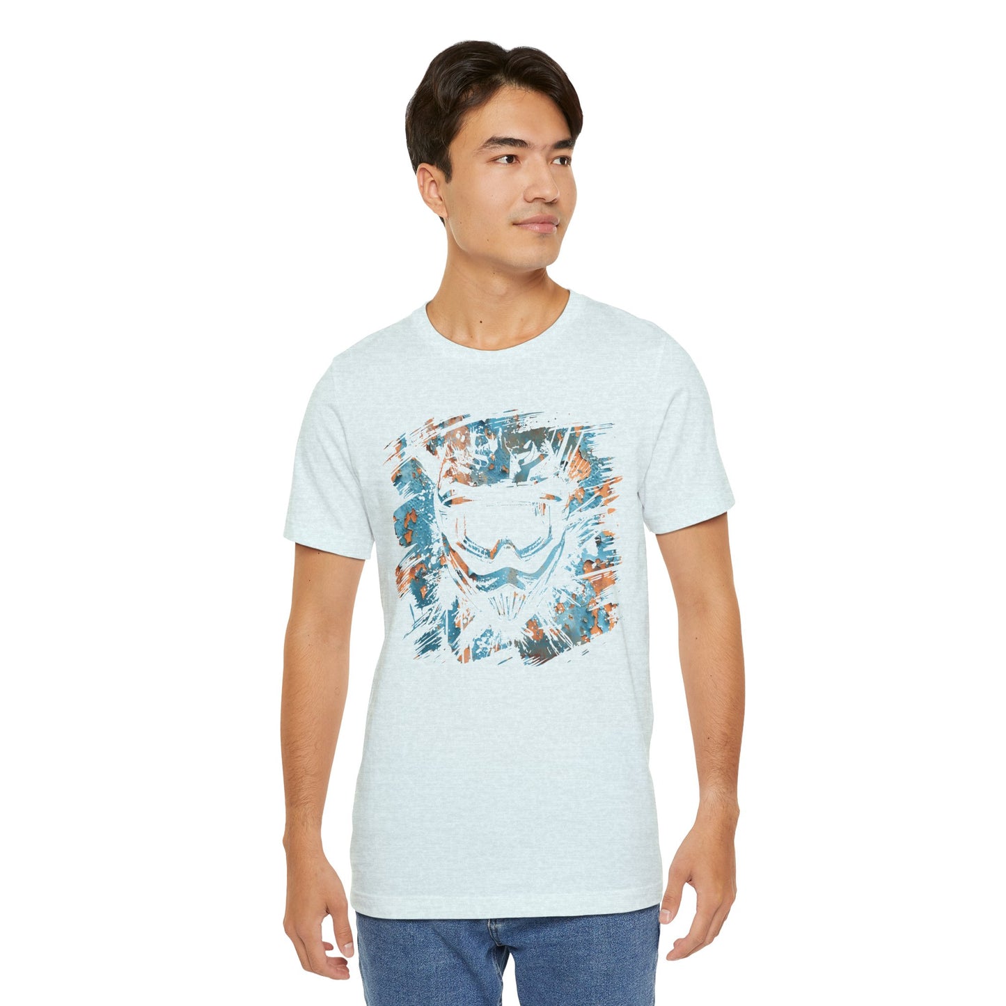 Motorcross Helmet T-Shirt — Distressed Brushstroke Animal Graphic Tee