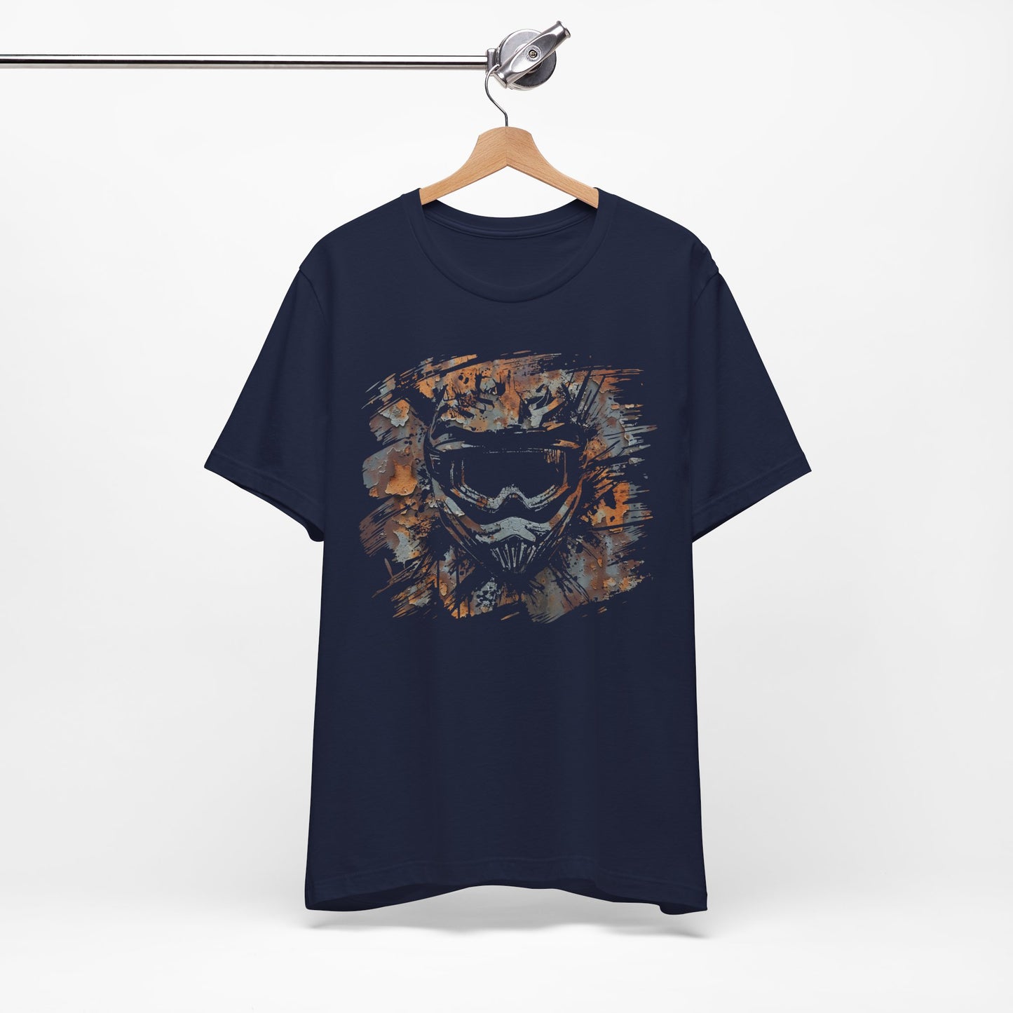 Motorcross Helmet T-Shirt — Distressed Brushstroke Animal Graphic Tee