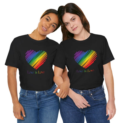 Rainbow Heart Tee — "Love is Love" Pride T-Shirt