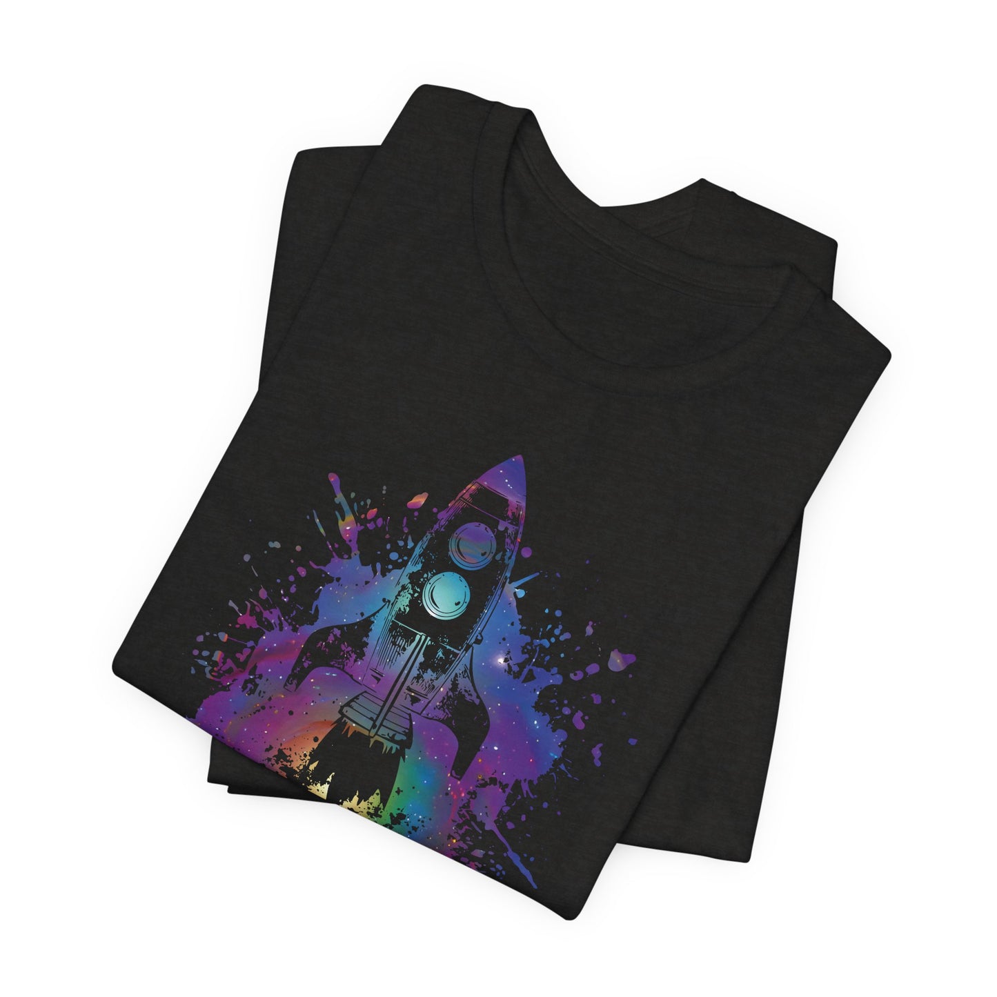 Rocket Ship T-Shirt — Colorful Space Launch Graphic Tee