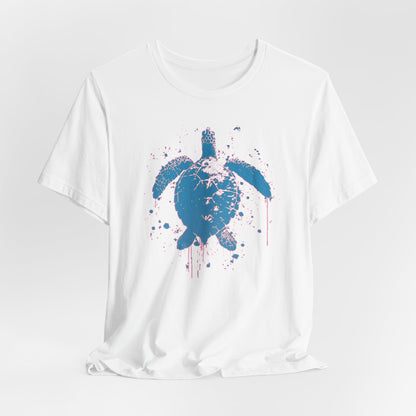 Blue Neon Sea Turtle T-Shirt — Ocean Beach Beachwear Tee