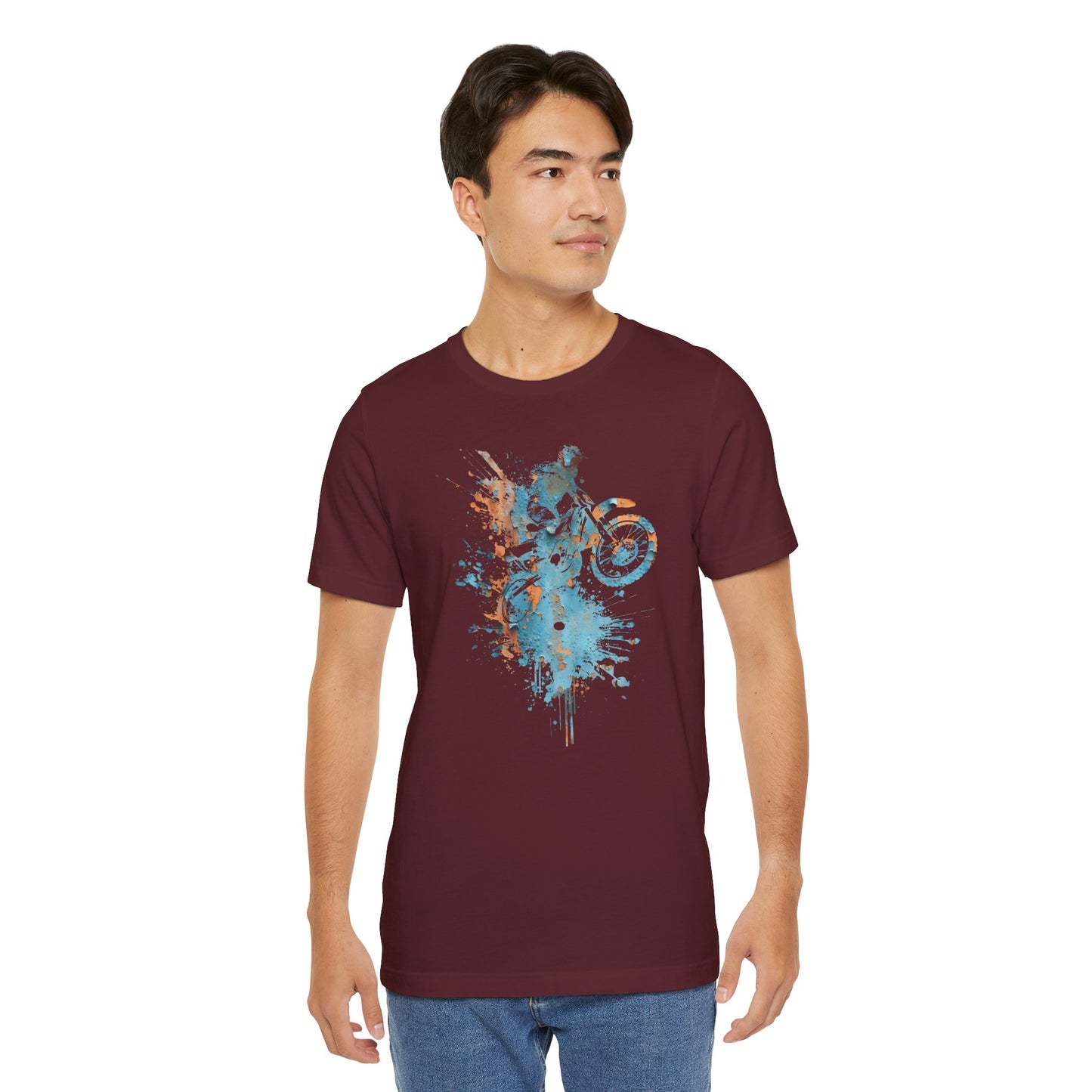 Motocross Splash Graphic Tee — Dirt Bike Rider Art T-Shirt