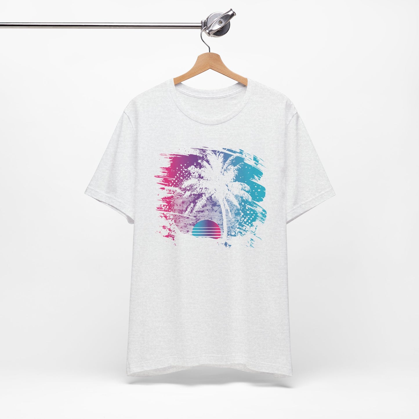 Retro Palm Sunset Tee — Vintage Beach Palm Tree T-Shirt