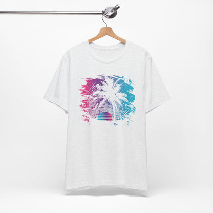 Retro Palm Sunset Tee — Vintage Beach Palm Tree T-Shirt