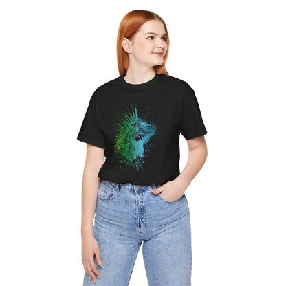Iguana Splash T‑Shirt — Watercolor Reptile Graphic Tee
