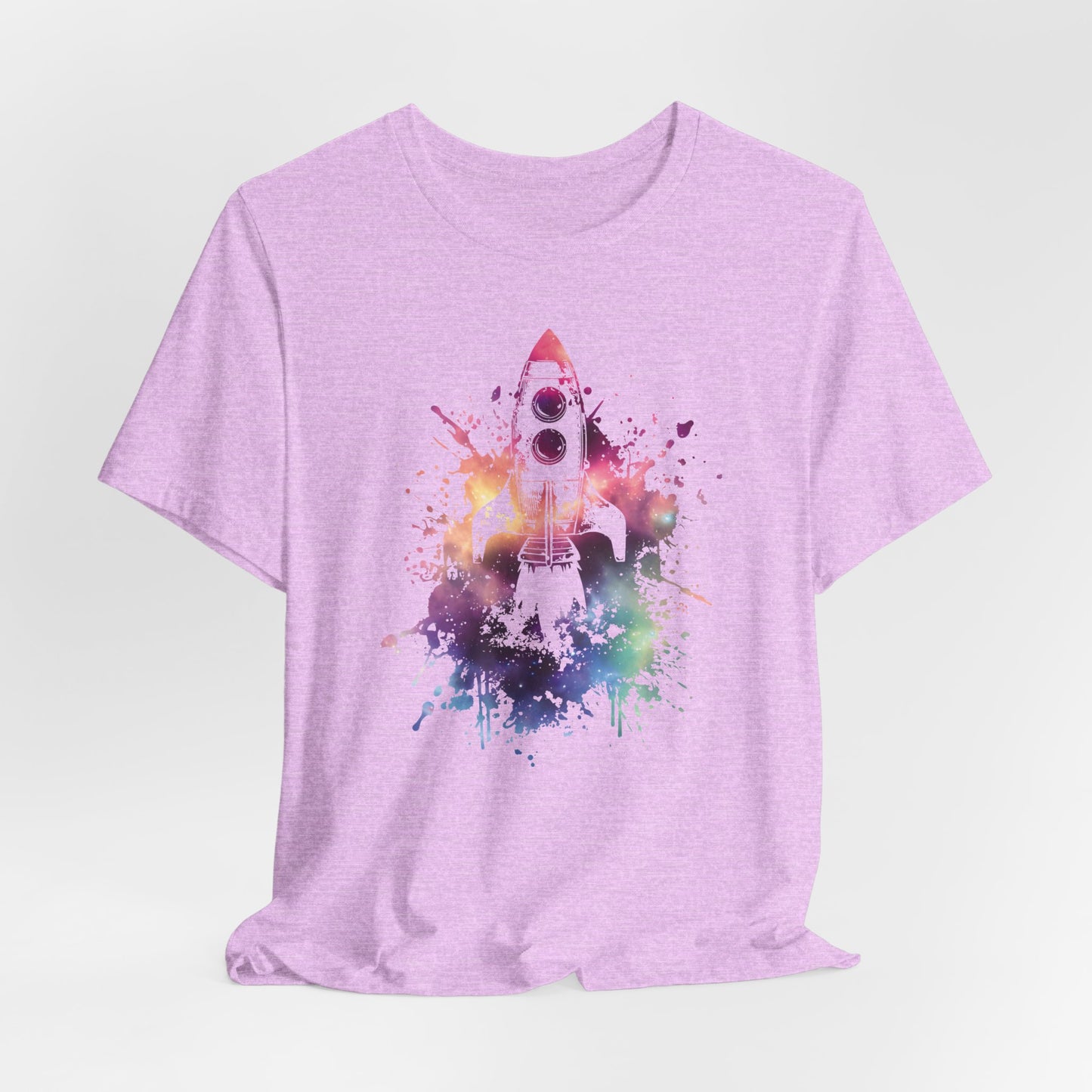 Rocket Ship T-Shirt — Colorful Space Launch Graphic Tee