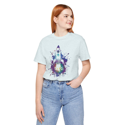 Rocket Ship T-Shirt — Colorful Space Launch Graphic Tee