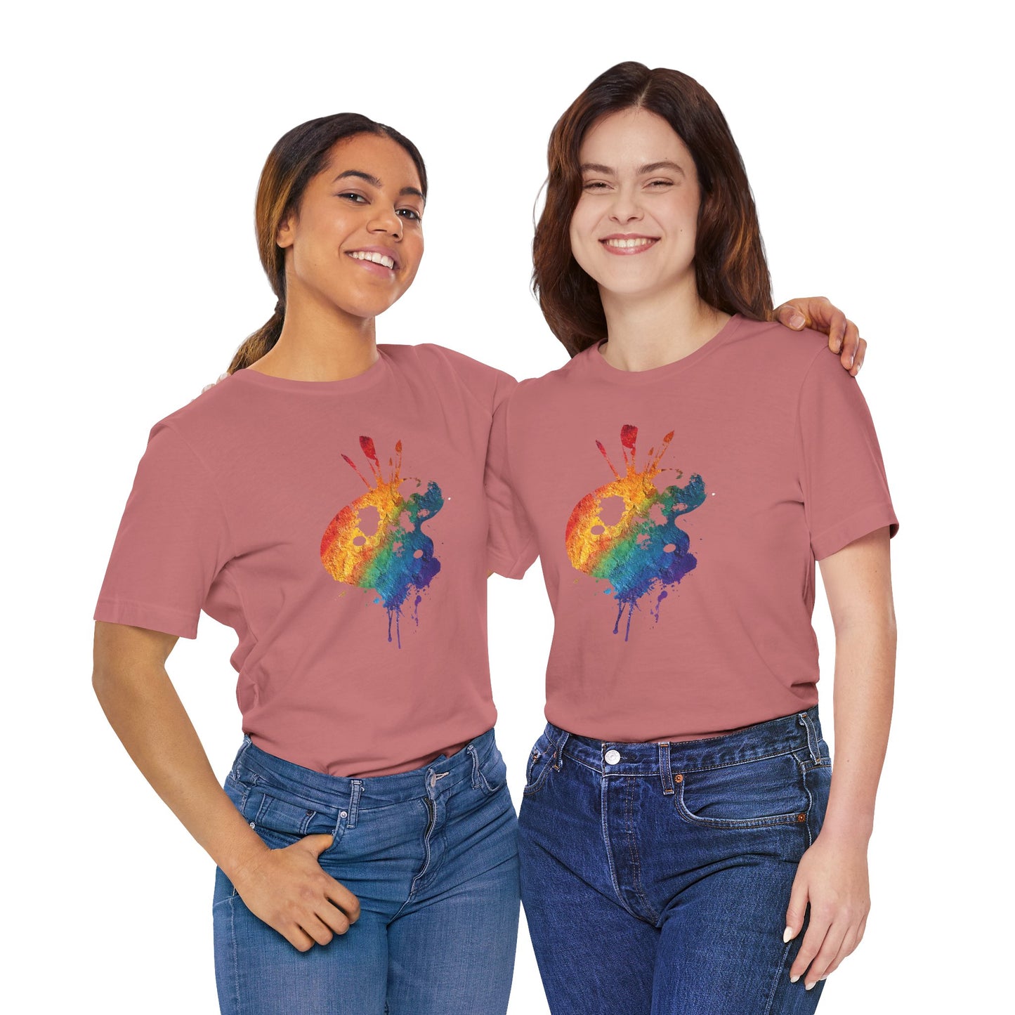 Watercolor Paint Palette T-Shirt — Rainbow Artist Tee