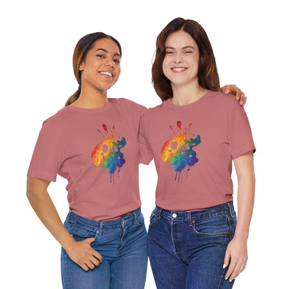 Watercolor Paint Palette T-Shirt — Rainbow Artist Tee