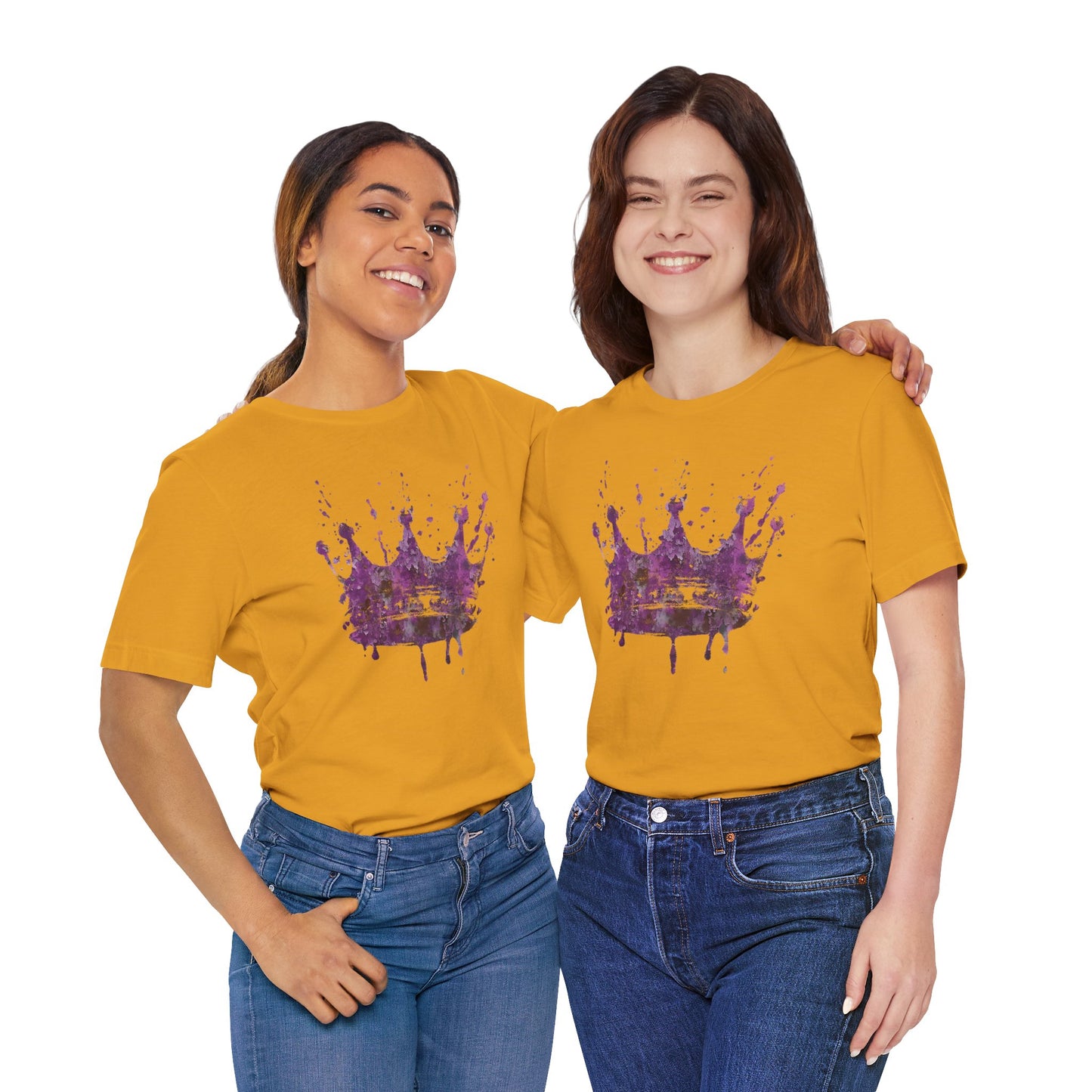 Weathered Kingdom T-Shirt — Watercolor Drip King Crown Graphic Tee