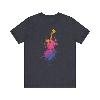 Colorful Violin Splash T-Shirt — Watercolor Musician Tee for Violinists & Music Lovers