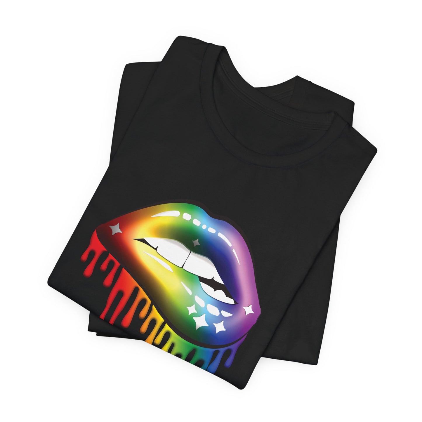 Rainbow Drip Lips T-Shirt — Pride Graphic Tee