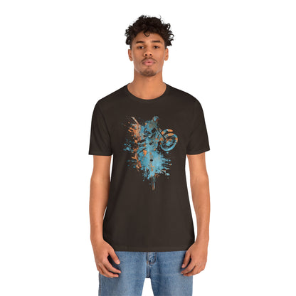 Motocross Splash Graphic Tee — Dirt Bike Rider Art T-Shirt