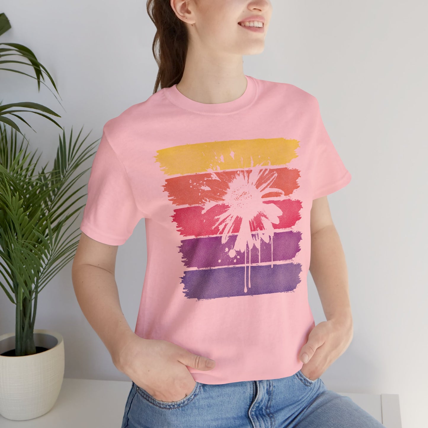 Paint-Splatter Daisy T-Shirt